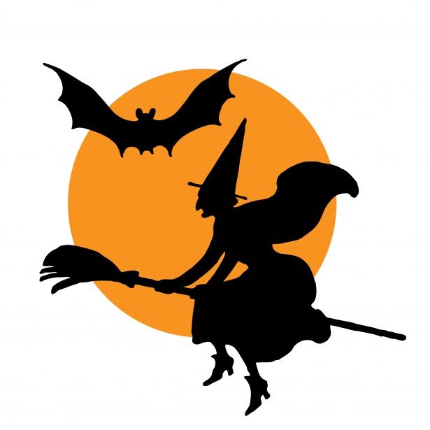 halloween witch broomstick clipart